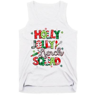 Jolly Lunch Squad Funny Lunch Lady Christmas Lunch Lady Tank Top