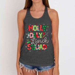 Jolly Lunch Squad Funny Lunch Lady Christmas Lunch Ladyjolly Lunch Squad Funny L Women's Knotted Racerback Tank