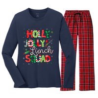 Jolly Lunch Squad Funny Lunch Lady Christmas Lunch Ladyjolly Lunch Squad Funny L Women's Long Sleeve Flannel Pajama Set 