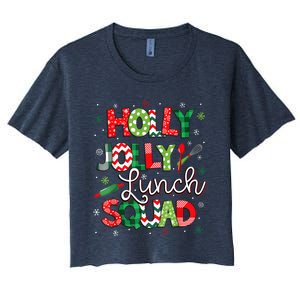 Jolly Lunch Squad Funny Lunch Lady Christmas Lunch Ladyjolly Lunch Squad Funny L Women's Crop Top Tee