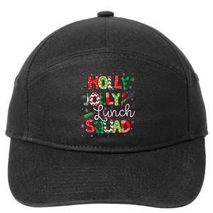 Jolly Lunch Squad Funny Lunch Lady Christmas Lunch Lady 7-Panel Snapback Hat