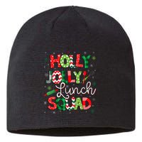 Jolly Lunch Squad Funny Lunch Lady Christmas Lunch Lady Sustainable Beanie