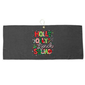 Jolly Lunch Squad Funny Lunch Lady Christmas Lunch Lady Large Microfiber Waffle Golf Towel