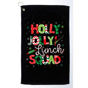 Jolly Lunch Squad Funny Lunch Lady Christmas Lunch Lady Platinum Collection Golf Towel