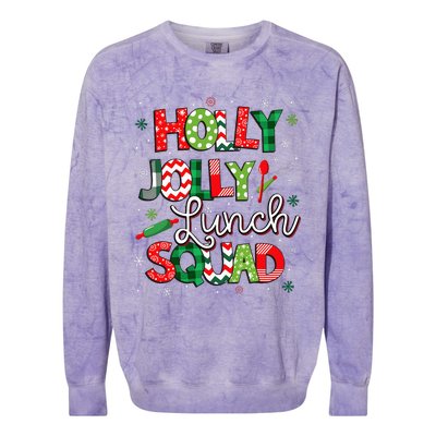 Jolly Lunch Squad Lunch Lady Christmas Colorblast Crewneck Sweatshirt