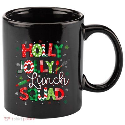 Jolly Lunch Squad Lunch Lady Christmas 11oz C Handle Ceramic Mug