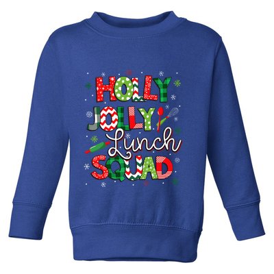 Jolly Lunch Squad Lunch Lady Christmas Toddler Sweatshirt