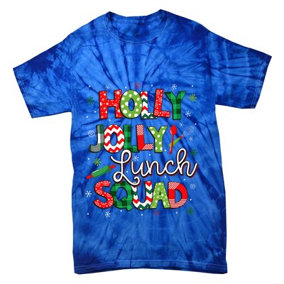 Jolly Lunch Squad Lunch Lady Christmas Tie-Dye T-Shirt