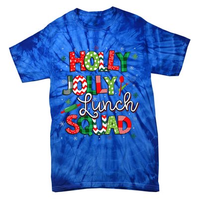 Jolly Lunch Squad Lunch Lady Christmas Tie-Dye T-Shirt