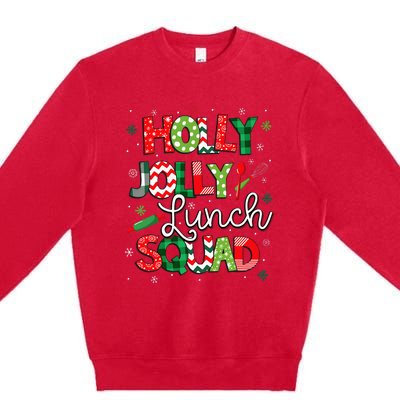 Jolly Lunch Squad Lunch Lady Christmas Premium Crewneck Sweatshirt