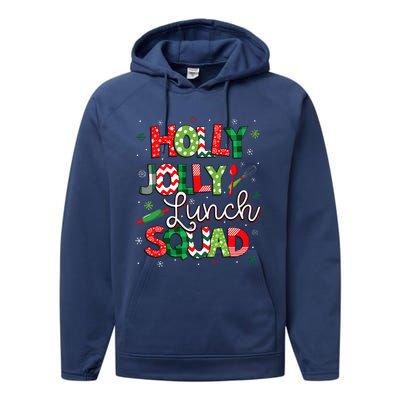 Jolly Lunch Squad Lunch Lady Christmas Performance Fleece Hoodie