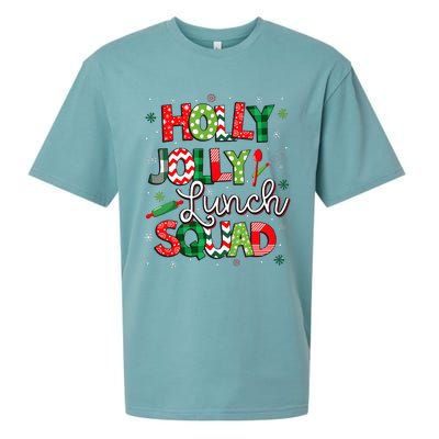 Jolly Lunch Squad Lunch Lady Christmas Sueded Cloud Jersey T-Shirt