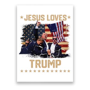 Jesus Loves Trump 2024 Fist Rally Trump Rally 2024 Poster