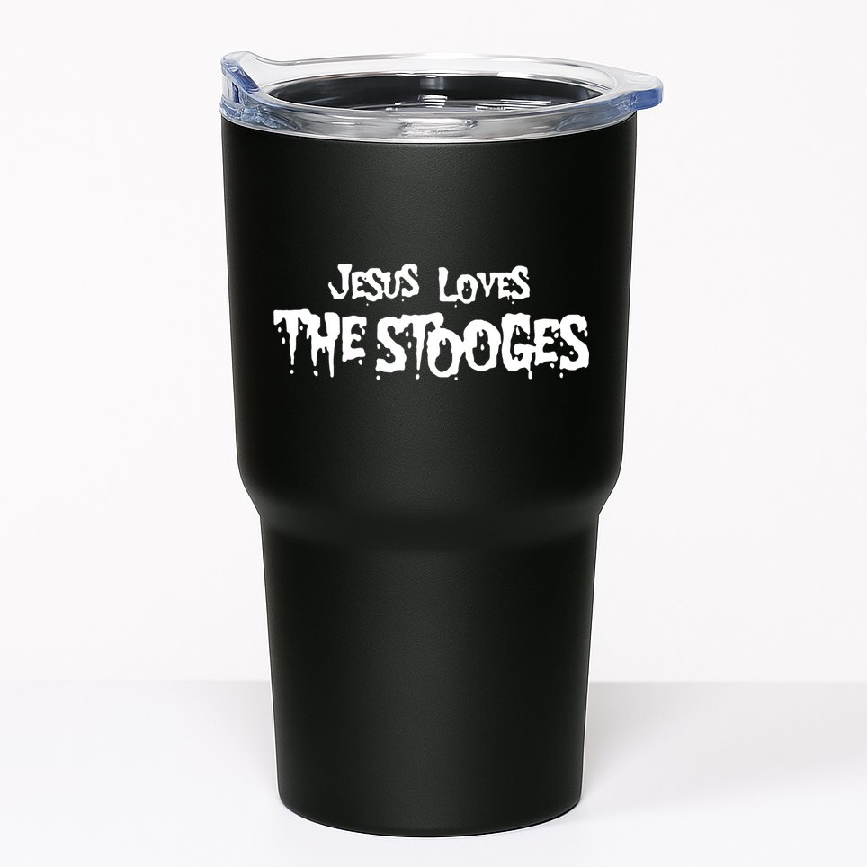 Jesus Loves The Stooges Tumbler