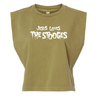 Jesus Loves The Stooges Garment-Dyed Women's Muscle Tee