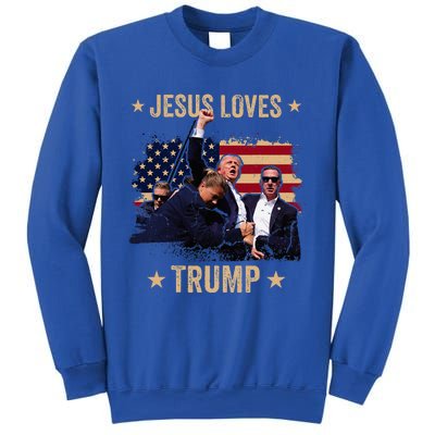 Jesus Loves Trump 2024 Donald Trump Rally 2024 Fist Sweatshirt