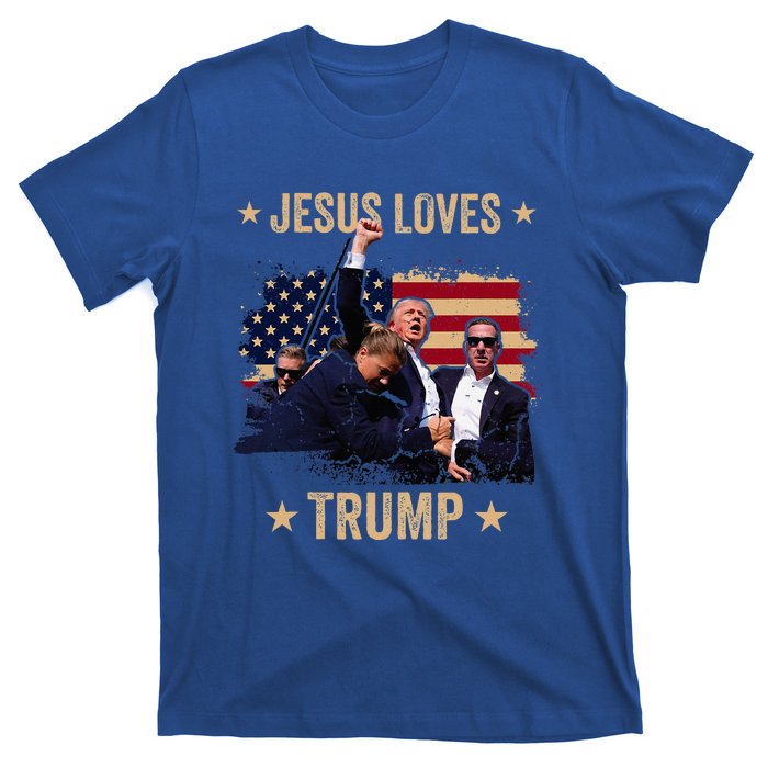 Jesus Loves Trump 2024 Donald Trump Rally 2024 Fist T-Shirt