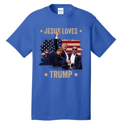 Jesus Loves Trump 2024 Donald Trump Rally 2024 Fist Tall T-Shirt