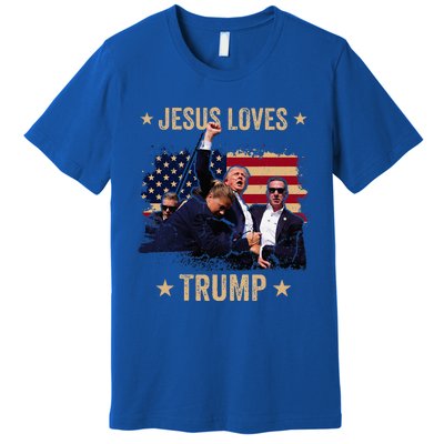 Jesus Loves Trump 2024 Donald Trump Rally 2024 Fist Premium T-Shirt