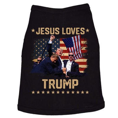 Jesus Loves Trump 2024 Fist Rally Trump Rally 2024 Doggie Tank