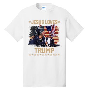 Jesus Loves Trump 2024 Donald Trump Rally 2024 Fist Tall T-Shirt