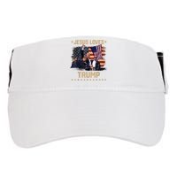 Jesus Loves Trump 2024 Donald Trump Rally 2024 Fist Adult Drive Performance Visor