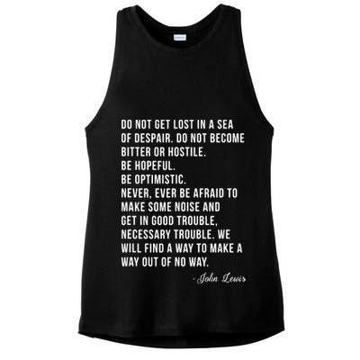 John Lewis Tee Get In Good Necessary Trouble Social Justice Ladies PosiCharge Tri-Blend Wicking Tank