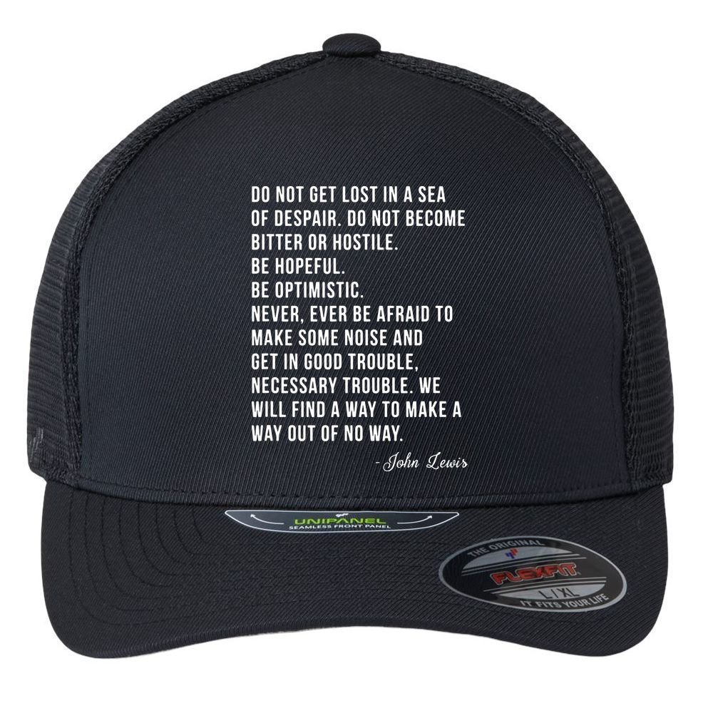 John Lewis Tee Get In Good Necessary Trouble Social Justice Flexfit Unipanel Trucker Cap