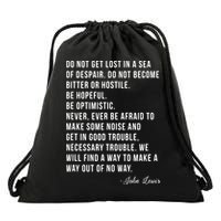 John Lewis Tee Get In Good Necessary Trouble Social Justice Drawstring Bag