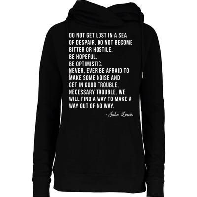 John Lewis Tee Get In Good Necessary Trouble Social Justice Womens Funnel Neck Pullover Hood