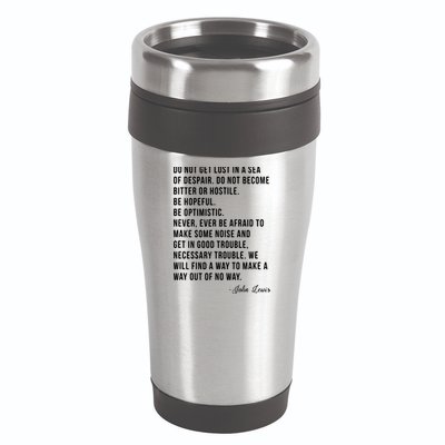 John Lewis Tee Get In Good Necessary Trouble Social Justice 16oz Travel Tumbler