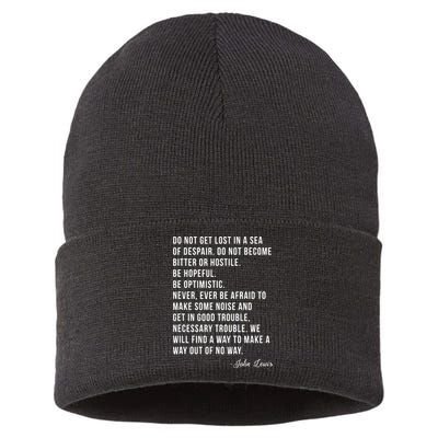 John Lewis Tee Get In Good Necessary Trouble Social Justice Sustainable Knit Beanie
