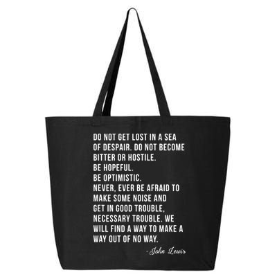 John Lewis Tee Get In Good Necessary Trouble Social Justice 25L Jumbo Tote
