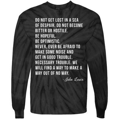 John Lewis Tee Get In Good Necessary Trouble Social Justice Tie-Dye Long Sleeve Shirt