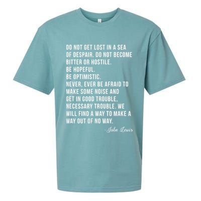 John Lewis Tee Get In Good Necessary Trouble Social Justice Sueded Cloud Jersey T-Shirt