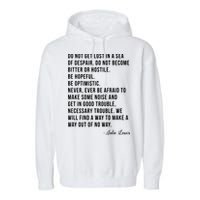John Lewis Tee Get In Good Necessary Trouble Social Justice Garment-Dyed Fleece Hoodie