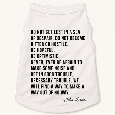 John Lewis Tee Get In Good Necessary Trouble Social Justice Doggie Tank