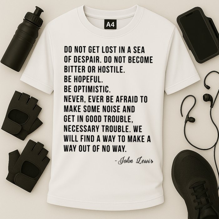 John Lewis Tee Get In Good Necessary Trouble Social Justice Performance Shirt