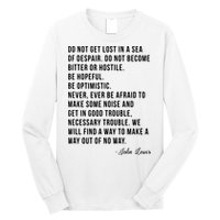 John Lewis Tee Get In Good Necessary Trouble Social Justice Long Sleeve Shirt