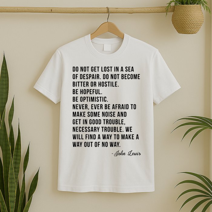 John Lewis Tee Get In Good Necessary Trouble Social Justice T-Shirt