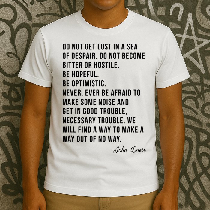John Lewis Tee Get In Good Necessary Trouble Social Justice T-Shirt