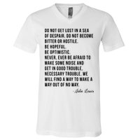 John Lewis Tee Get In Good Necessary Trouble Social Justice V-Neck T-Shirt