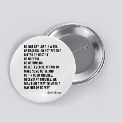 John Lewis Tee Get In Good Necessary Trouble Social Justice Button