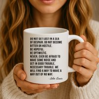 John Lewis Tee Get In Good Necessary Trouble Social Justice Mug
