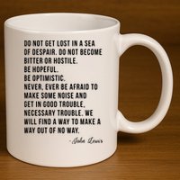 John Lewis Tee Get In Good Necessary Trouble Social Justice 11oz C Handle Ceramic Mug