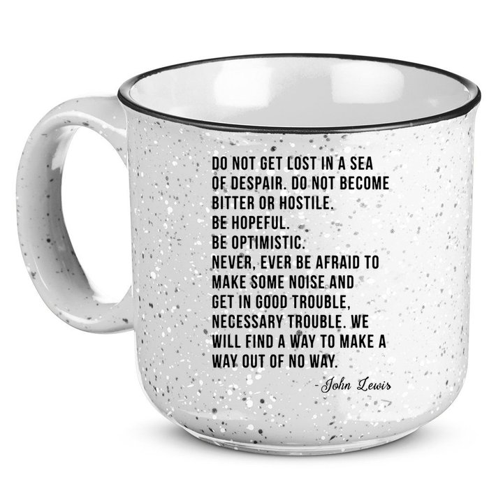 John Lewis Tee Get In Good Necessary Trouble Social Justice 15oz Campfire Ceramic Mug