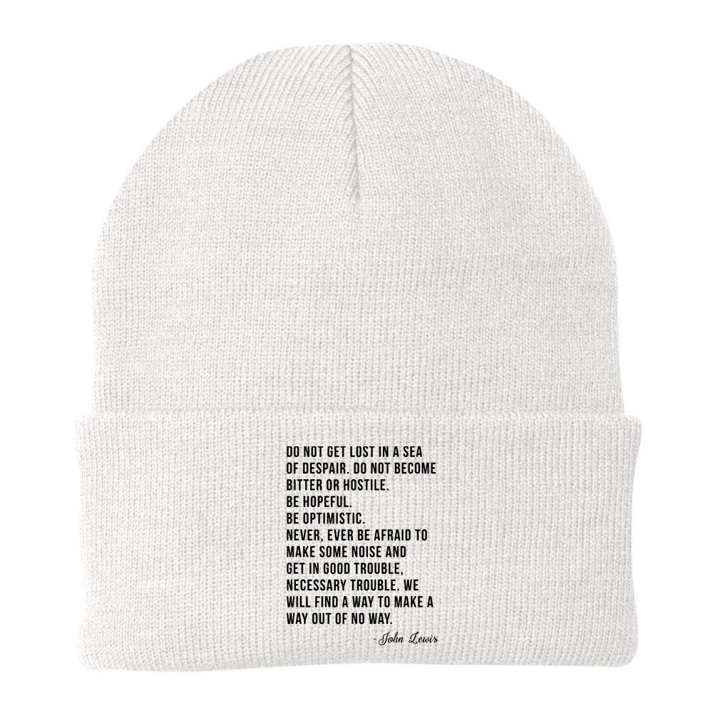 John Lewis Tee Get In Good Necessary Trouble Social Justice Beanie