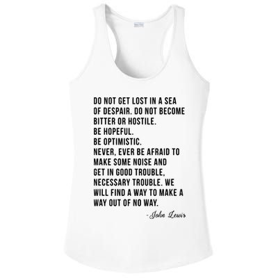 John Lewis Tee Get In Good Necessary Trouble Social Justice Ladies PosiCharge Competitor Racerback Tank