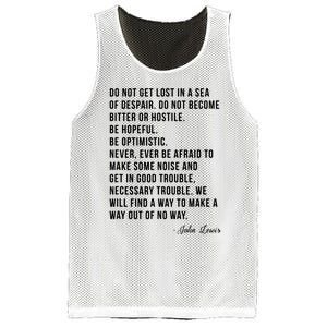 John Lewis Tee Get In Good Necessary Trouble Social Justice Mesh Reversible Basketball Jersey Tank