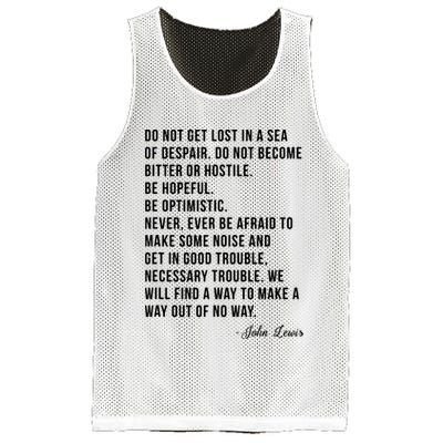 John Lewis Tee Get In Good Necessary Trouble Social Justice Mesh Reversible Basketball Jersey Tank